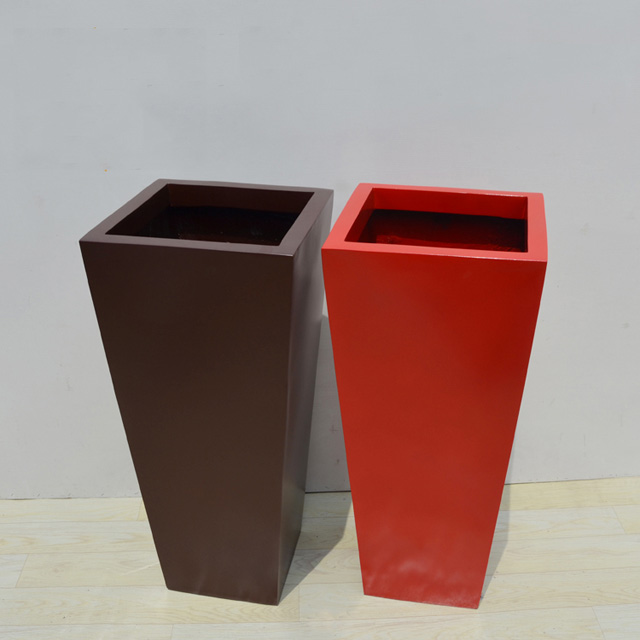 玻璃钢方形落地式景观花箱